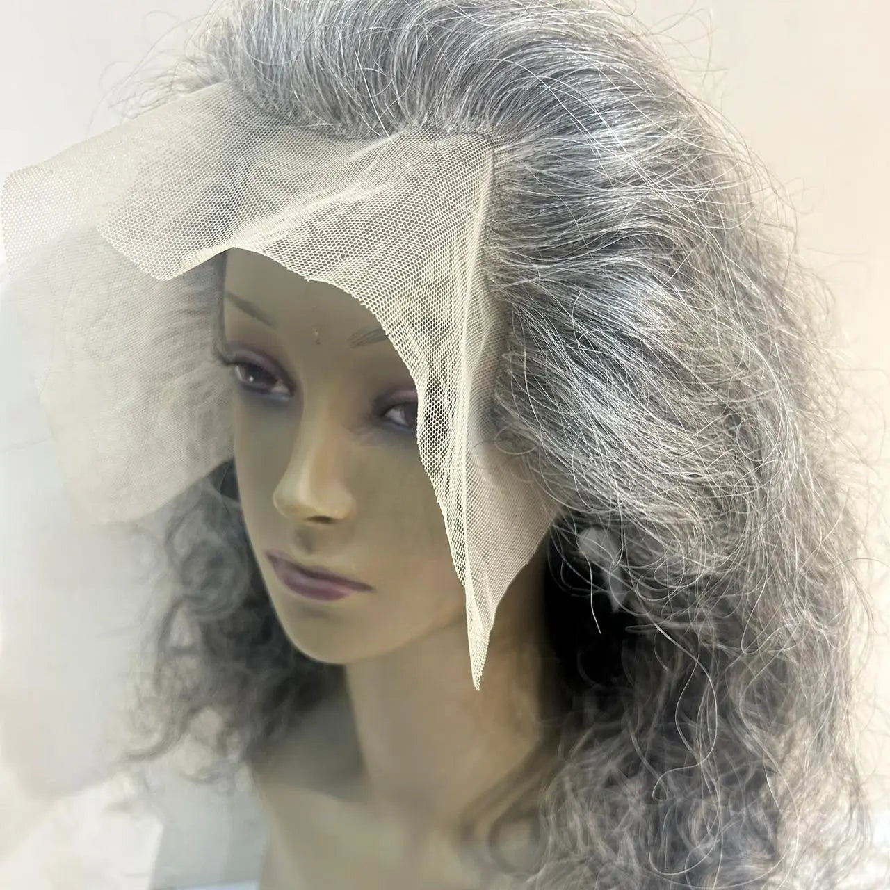 Lace front gray human hair wigs - Image #4