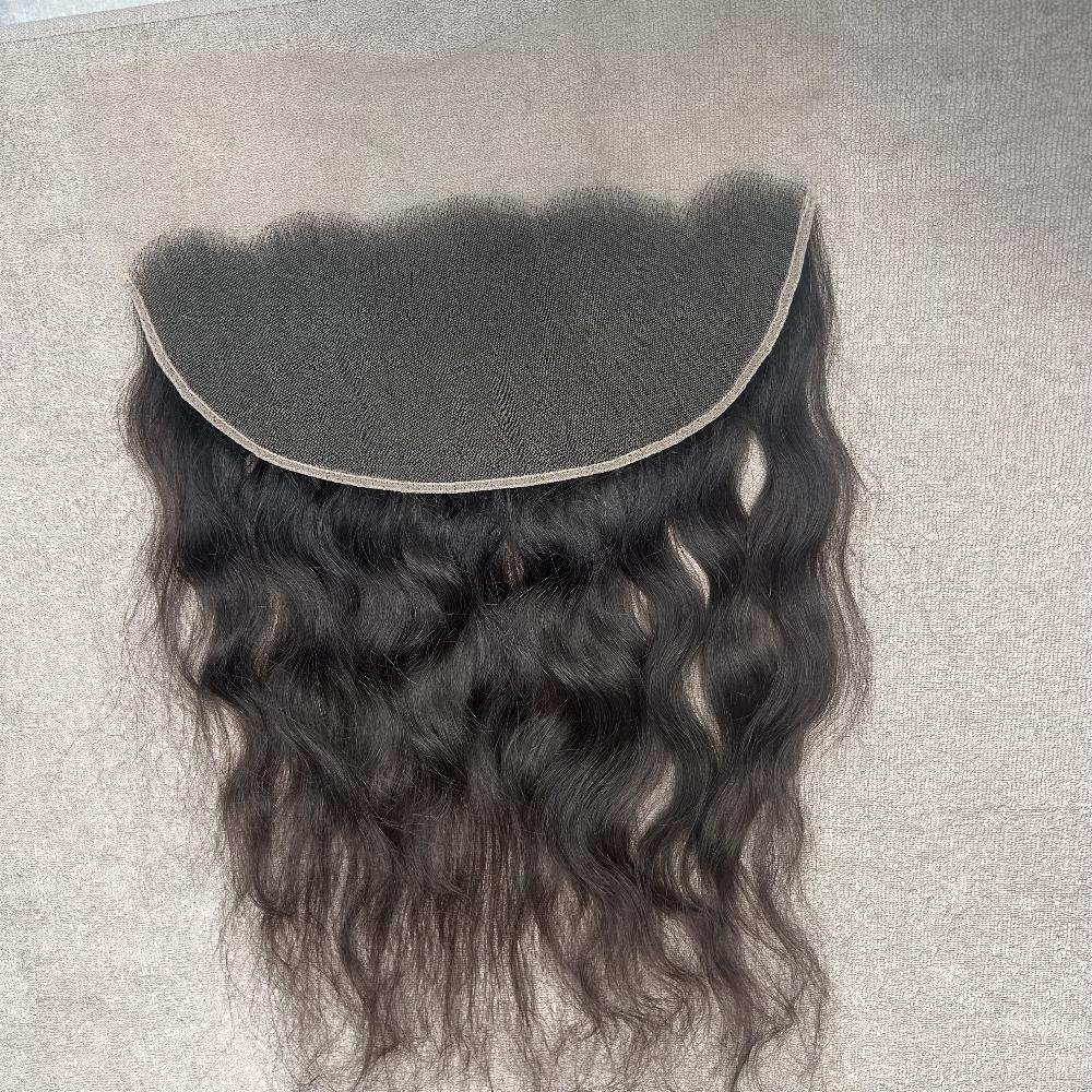 Swiss Lace Wavy Human Hair Frontal from India