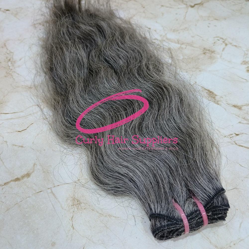 Gray Human Hair Extensions for sale