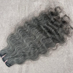 Natural Grey Curly Human Hair Bundles - Hair Trends India