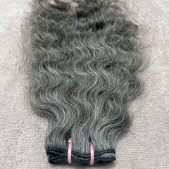 Natural Grey Curly Human Hair Bundles - Hair Trends India