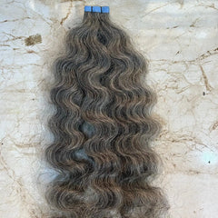 Curly tape in human hair extensions - Hair Trends India