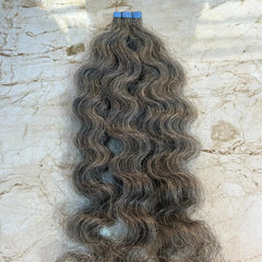 Curly tape in human hair extensions - Hair Trends India