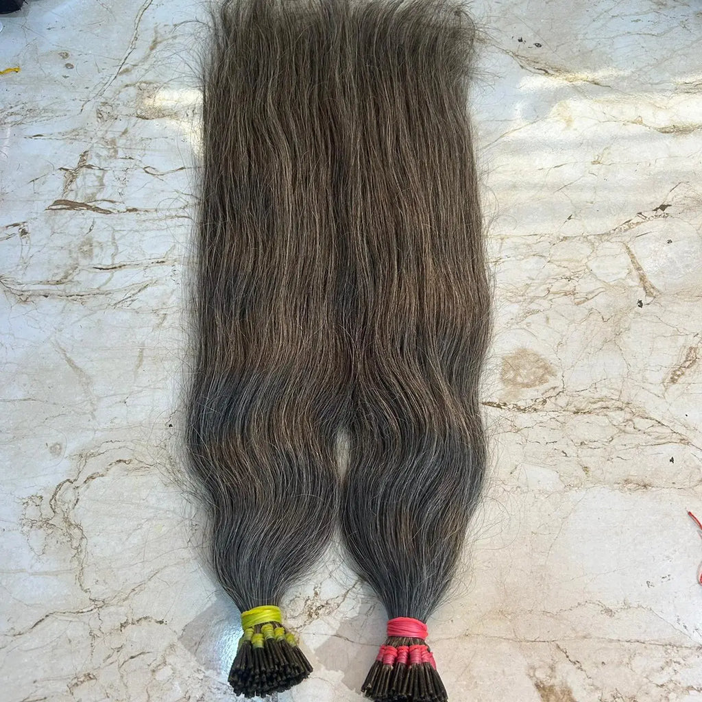 pre-bonded I tip human hair extensions - Image #5