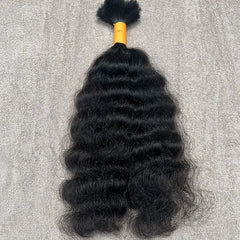 Curly Bulk Human Hair Braiding - Hair Trends India