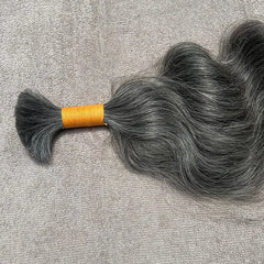 Gray Wavy Braiding Human Hair for Women - Hair Trends India