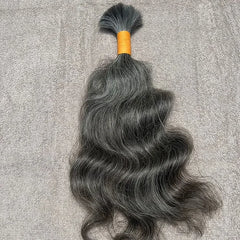 Gray Wavy Braiding Human Hair for Women - Hair Trends India