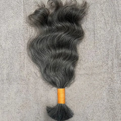 Gray Wavy Braiding Human Hair for Women - Hair Trends India