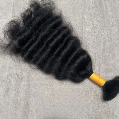 Curly Bulk Human Hair Braiding - Hair Trends India