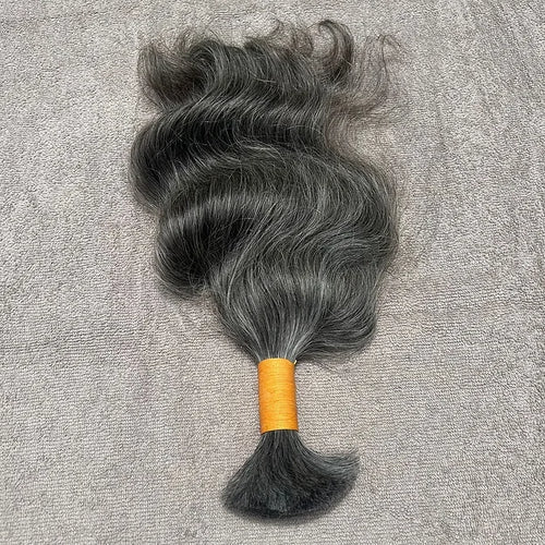 Gray Wavy Braiding Human Hair for Women - Hair Trends India