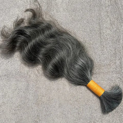 Gray Wavy Braiding Human Hair for Women - Hair Trends India