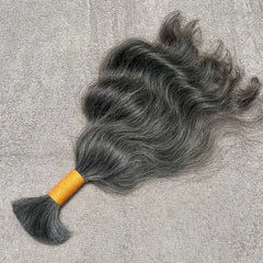 Gray Wavy Braiding Human Hair for Women - Hair Trends India