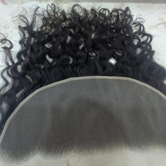 Swiss Lace Curly Human Hair Frontal - Hair Trends India