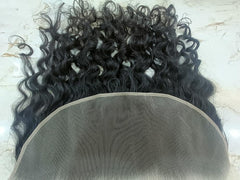 Swiss Lace Curly Human Hair Frontal - Hair Trends India