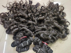 Natural Baby curly human hair bundles - Hair Trends India