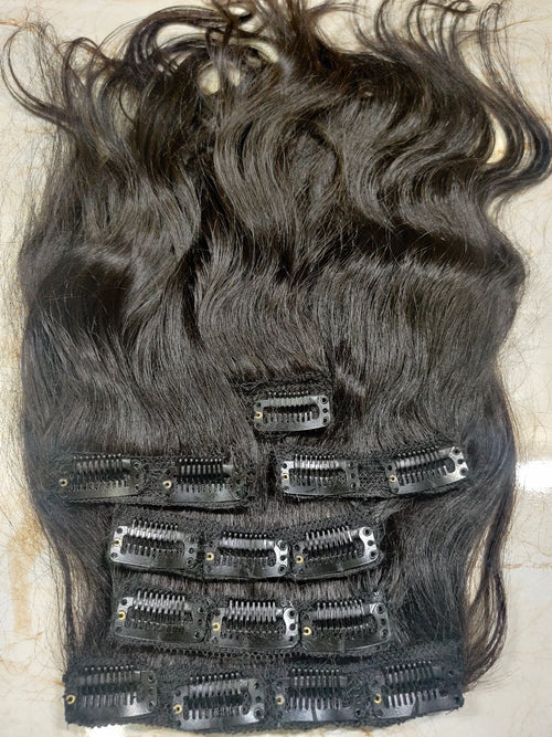 Natural Straight Clip-In Hair Extensions - Hair Trends India