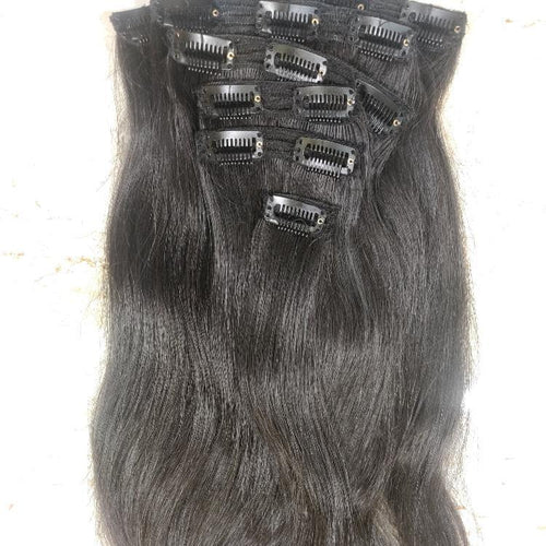 Natural Straight Clip-In Hair Extensions - Hair Trends India