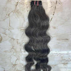 Dark Grey Human Hair Weft Bundles - Hair Trends India