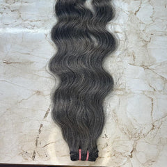 Dark Grey Human Hair Weft Bundles - Hair Trends India