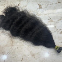 Natural Wavy I Tip Human Hair Extensions - Hair Trends India