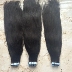 Natural Straight Tape Hair Extensions made in india - Hair Trends India