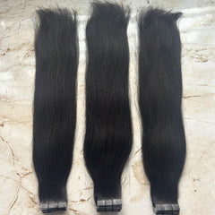 Natural Straight Tape Hair Extensions made in india - Hair Trends India