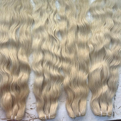 613 Blonde Wavy Human Hair Bundles - Hair Trends India