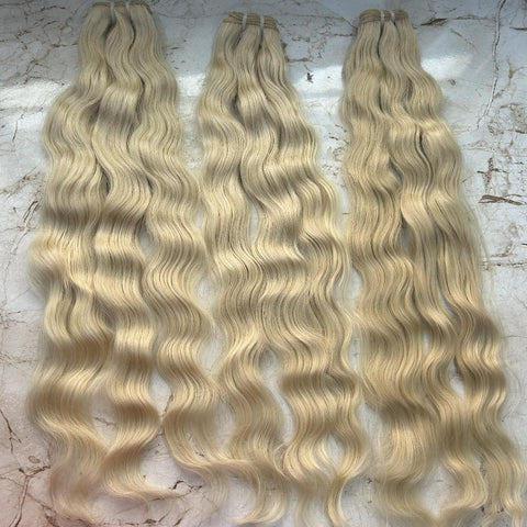 613 Curly Blonde Human Hair bundles