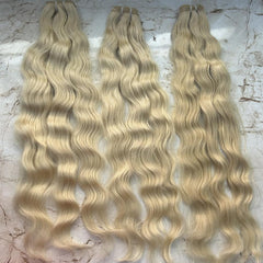 613 Blonde Wavy Human Hair Bundles - Hair Trends India