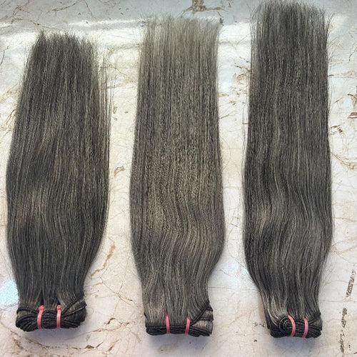 Natural Grey Human Hair Bundle Deals - Hair Trends India