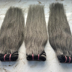 Natural Grey Human Hair Bundle Deals - Hair Trends India