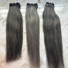 Natural Grey Human Hair Bundle Deals - Hair Trends India