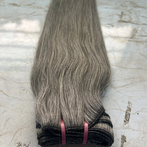 Black and Grey Human Hair Extensions - Hair Trends India