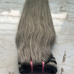 Black and Grey Human Hair Extensions - Hair Trends India
