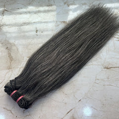 Black and Grey Human Hair Extensions - Hair Trends India