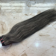 Black and Grey Human Hair Extensions - Hair Trends India