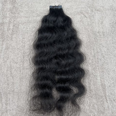 Natural Curly Tape in Hair Extensions - Hair Trends India