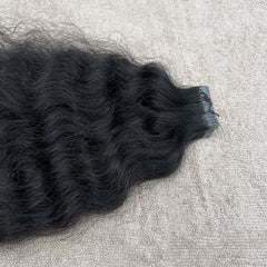 Natural Curly Tape in Hair Extensions - Hair Trends India