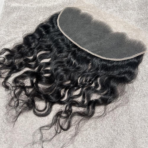 Swiss Lace Curly Human Hair Frontal - Hair Trends India