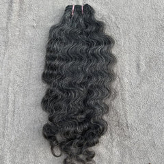 Dark Curly gray human hair bundles - Hair Trends India