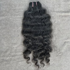 Dark Curly gray human hair bundles - Hair Trends India