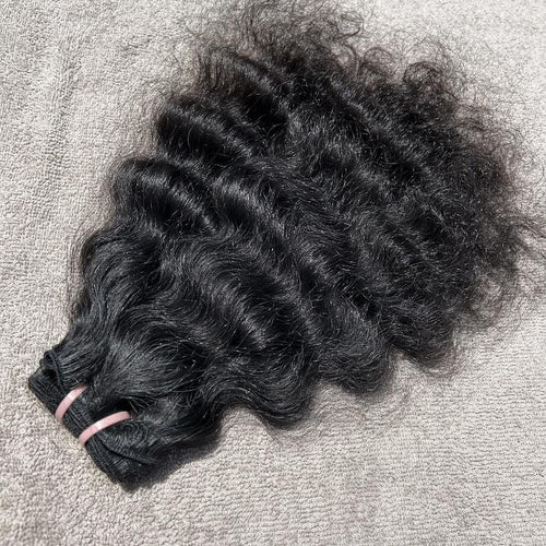 Raw Curly Human Hair Weave Bundles - Hair Trends India