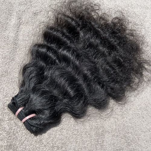 Deep curly human hair weave extensions