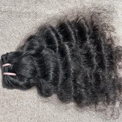 Raw Curly Human Hair Weave Bundles - Hair Trends India