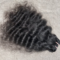 Deep curly human hair weave extensions