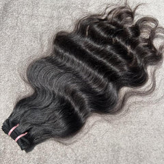 Natural Wavy Hair Machine Weft Bundles - Hair Trends India