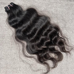 Natural Wavy Hair Machine Weft Bundles - Hair Trends India