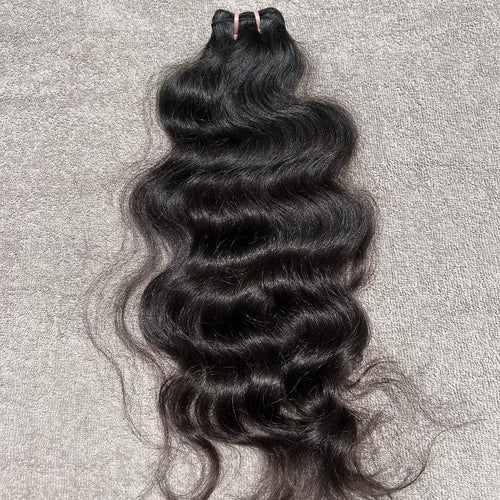 Natural Wavy Hair Machine Weft Bundles - Hair Trends India