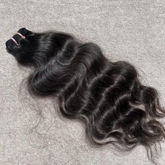 Natural Wavy Hair Machine Weft Bundles - Hair Trends India