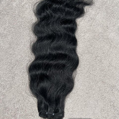 Jet Black Wavy Human Hair Bundles - Hair Trends India